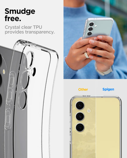 ACS08616 - Galaxy S24 FE Case Liquid Crystal in Crystal Clear smudge free. crystal clear tpu provides transparency.
