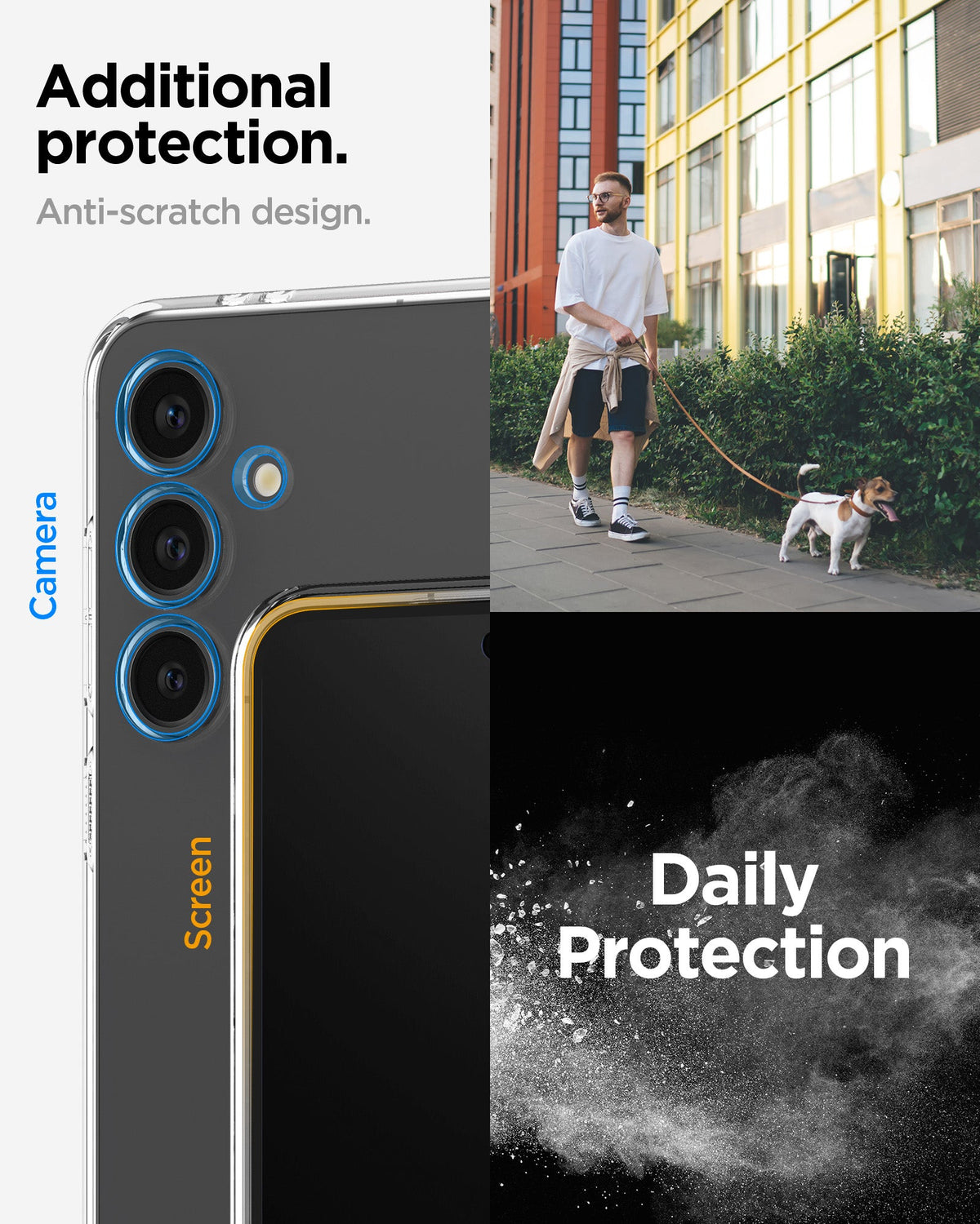 ACS08616 - Galaxy S24 FE Case Liquid Crystal in Crystal Clear additional protection. anti scratch design. daily protection.