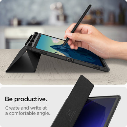 ACS07076 - Galaxy Tab S9 Plus Case Ultra Hybrid Pro in black be productive. create and write at a comfortable angle.