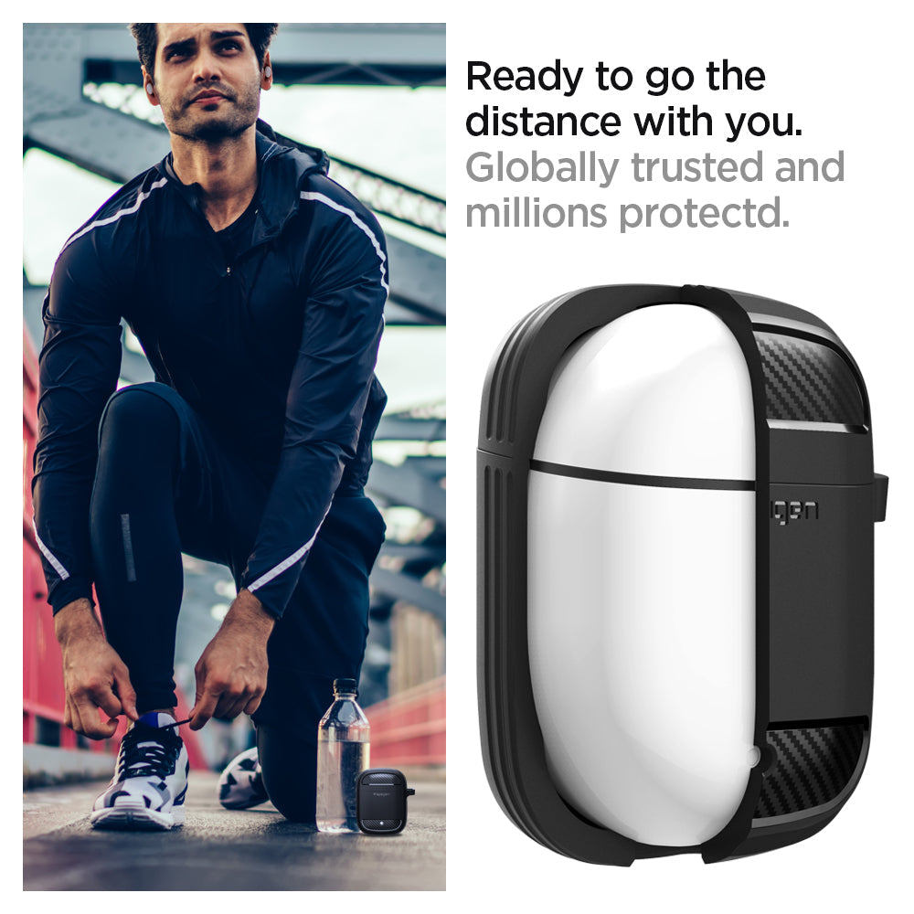 ASD01344 - Pixel Buds 2 Case Rugged Armor in black ready to go the distance with you. globally trusted and millions protected.