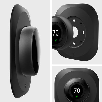 AHP03711 - Google Nest Learning Thermostat 3G Wall Plate in black showing the different angles