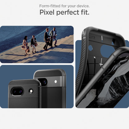 ACS07259 - Pixel 8a Case Rugged Armor in Matte Black Perfect fit crafted to be form fitted for the google pixel.