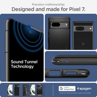 ACS04698 - Pixel 7 Case Rugged Armor in matte black precision craftsmanship designed and made for pixel 7.