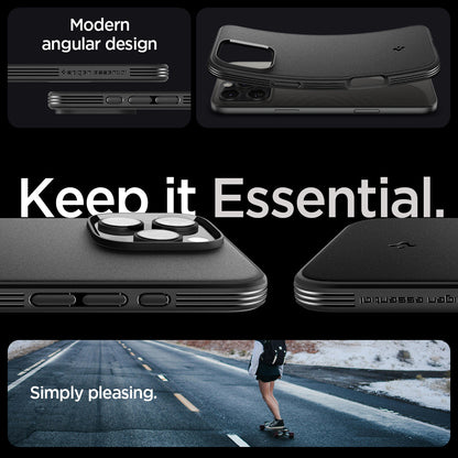 ACS08156 - iPhone 16 Pro Sand Blast in Matte Black showing modern angular design