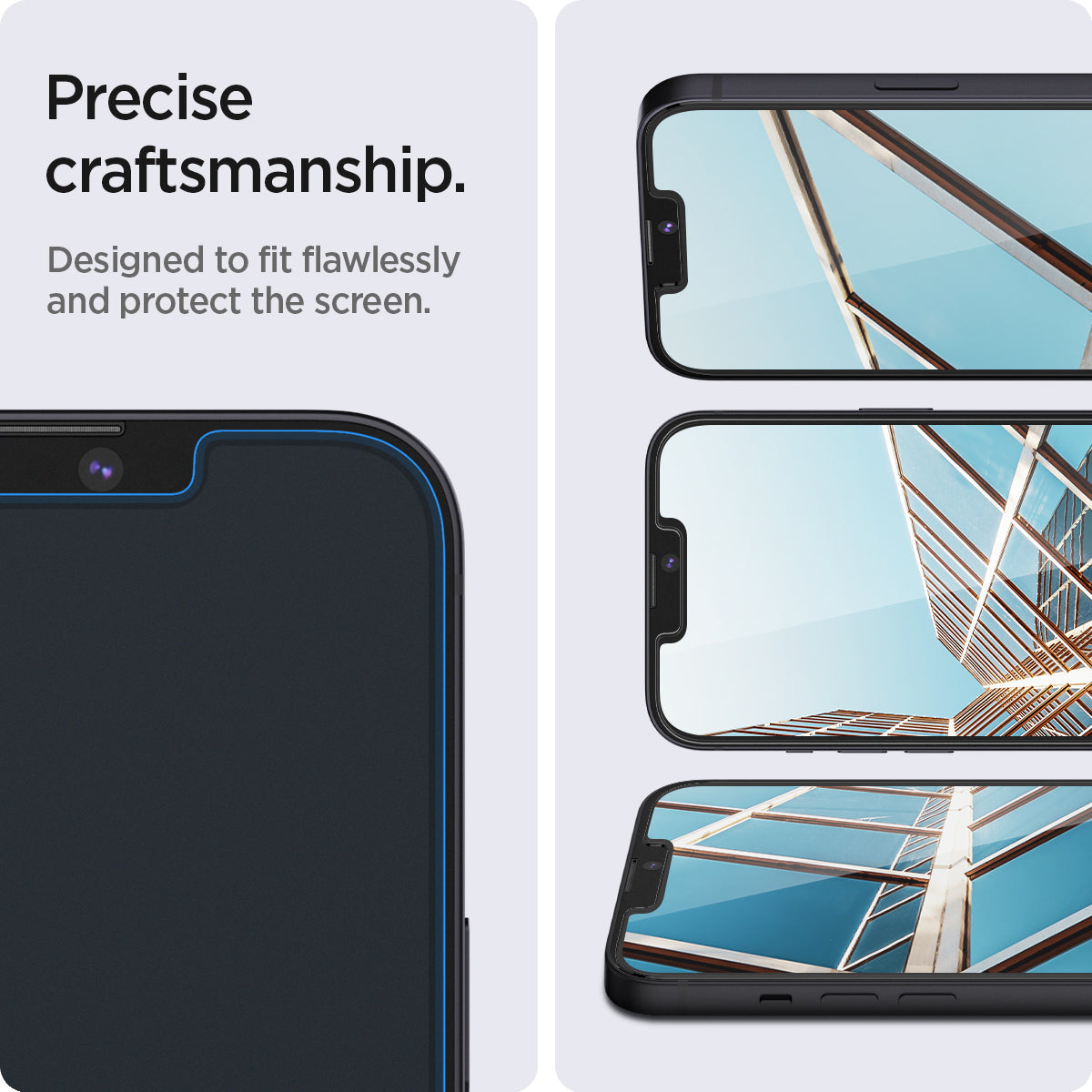 AGL03385 - iPhone 13 / iPhone 13 Pro Screen Protector EZ FIT GLAS.tR SLIM showing the precise craftsmanship. Designed to fit flawlessly and protect the screen