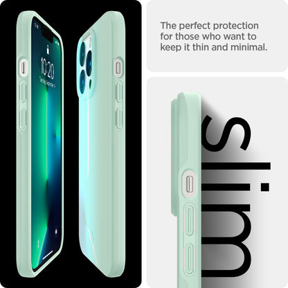 ACS03493 - iPhone 13 Pro Case Thin Fit in apple mint showing the perfect protection for those who want to keep it thin and minimal