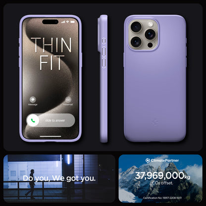ACS06692 - iPhone 15 Pro Case Thin Fit in iris purple thin fit. do you. we got you.