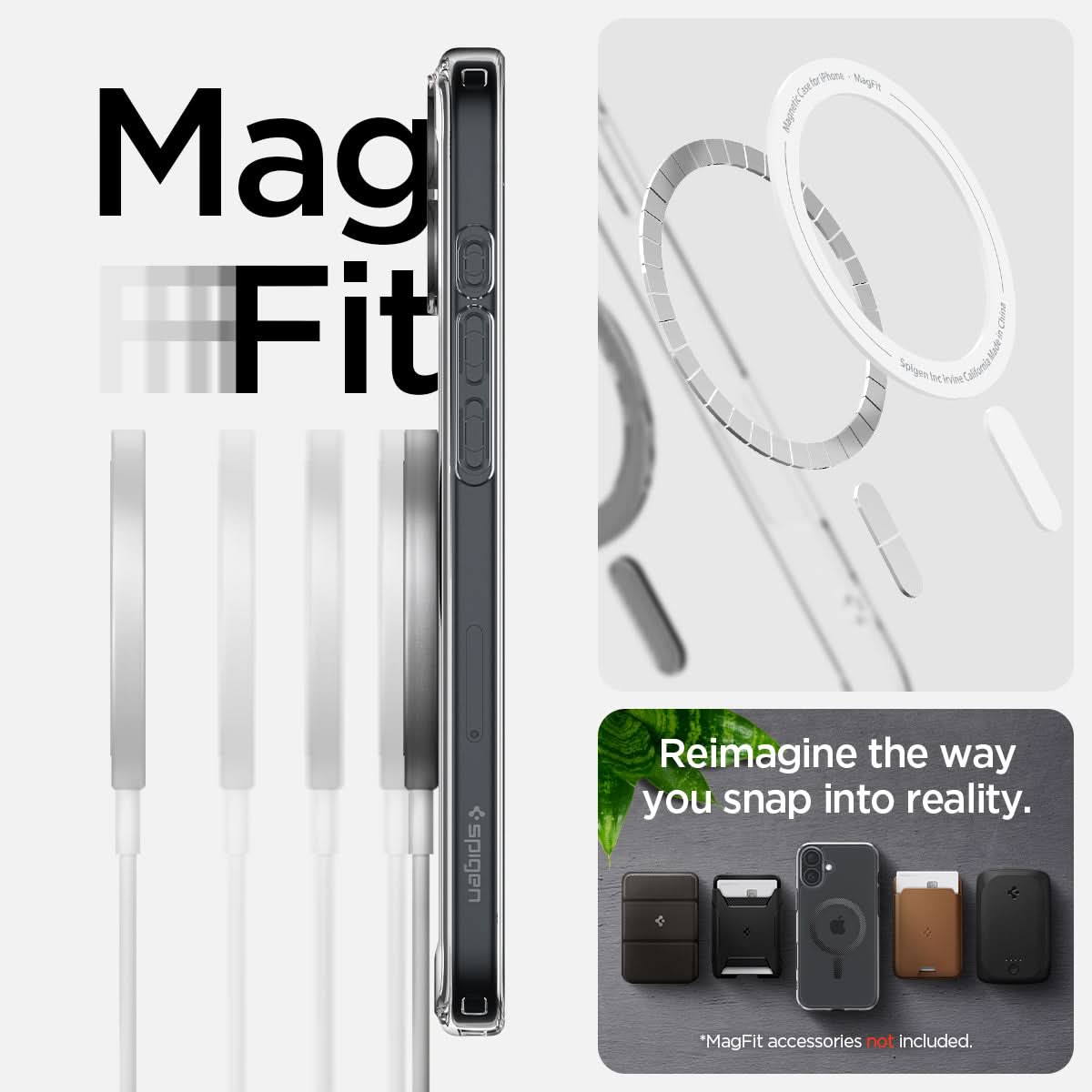 ACS08077 - iPhone 16 Plus Case Ultra Hybrid (MagFit) in Carbon Fiber magfit. reimagine the way you snap into reality. Magfit accessories not included.