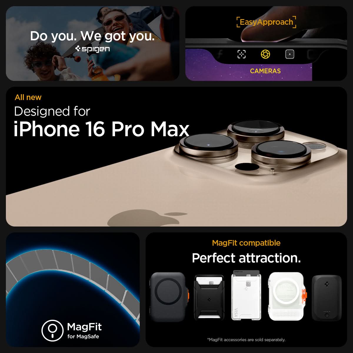 ACS08000 - iPhone 16 Pro Max Case Ultra Hybrid (MagFit) in Carbon Fiber do you. we got you. easy approach. all new designed for iPhone 16 pro max. Magfit for magsafe. Magfit compatible. perfect attraction.