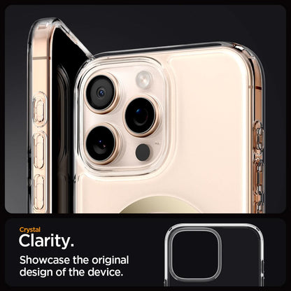 ACS08001 - iPhone 16 Pro Max Case Ultra Hybrid (MagFit) in Gold crystal clarity. Showcase the original design of the device.