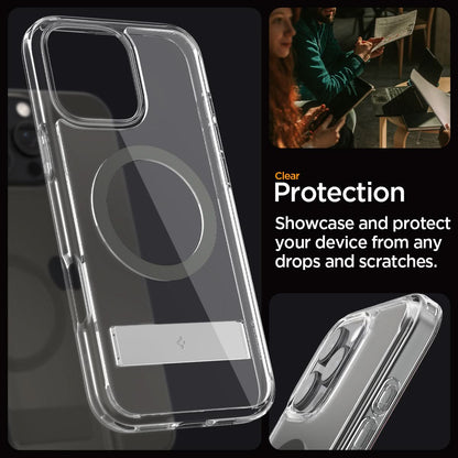 ACS08010 - iPhone 16 Pro Max Case Ultra Hybrid S (MagFit) in Graphite clear protection. Showcase and protect your device from any drops and scratches.