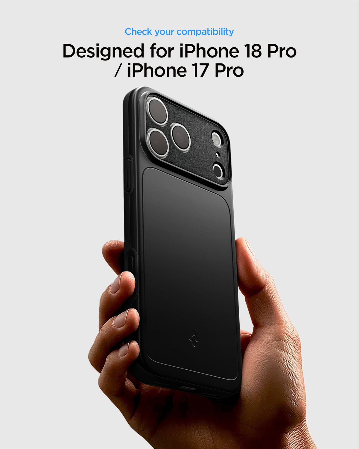 ACS09934 - iPhone 17 Pro Thin Fit (MagFit) in black showing a slim case designed for compatibility across two device generations.