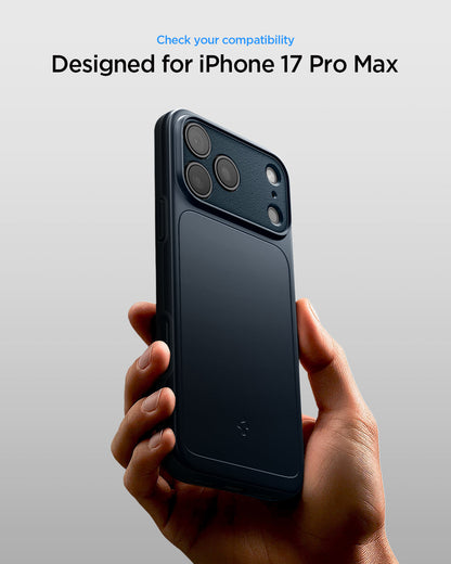ACS09882 - iPhone 17 Pro Max Thin Fit (MagFit) in Metal Slate showing check your compatibility.