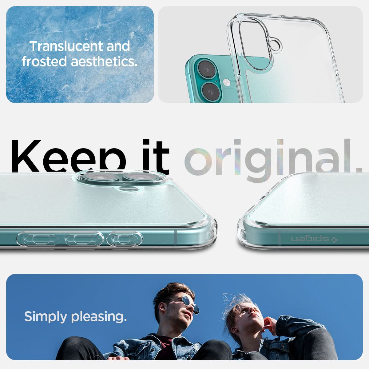 ACS08199 - iPhone 16 Case Ultra Hybrid in Frost Clear be crystal clear. enjoy pure design. Keep it original. Simply pleasing.