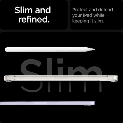 ACS09163 - iPad Mini 7 Case Ultra Hybrid Zero One White showing the slim and refined feature