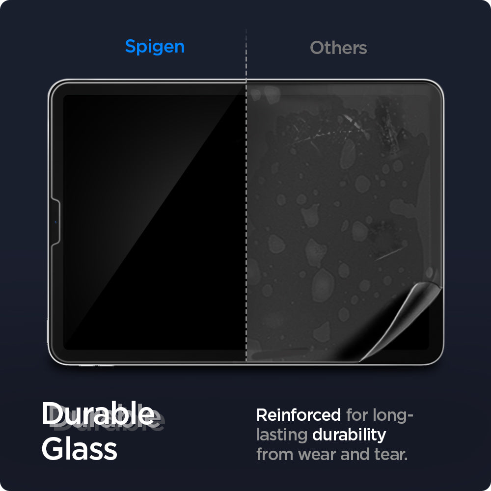 AGL02065 - iPad Pro 11" Screen Protector EZ FIT GLAS.tR showing the scratch resistant protects and keeps the iPad screen in pristine condition from scratches