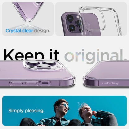 ACS04816 - iPhone 14 Pro Max Case Ultra Hybrid in crystal clear showing the crystal clear design