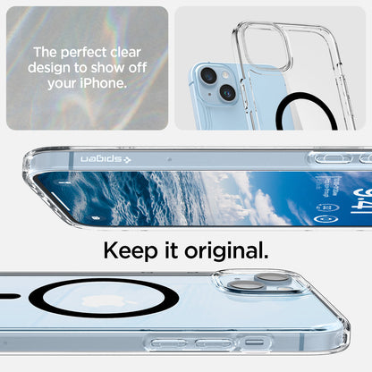 ACS05049 - iPhone 14 Case Ultra Hybrid (MagFit) in black showing the perfect clear design to show off your iPhone. Keep it original.
