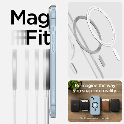 ACS05049 - iPhone 14 Case Ultra Hybrid (MagFit) in black showing magfit. Reimagine the way you snap into reality.