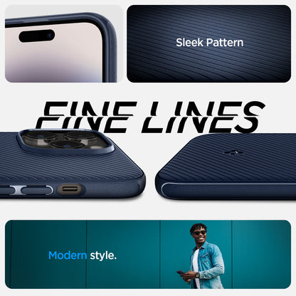 ACS04845 - iPhone 14 Pro Max Case Mag Armor (MagFit) showing sleek pattern. fine lines. modern style