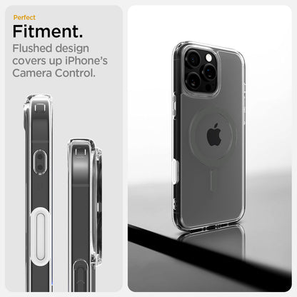 ACS08513- iPhone 16 Pro Graphite showing its perfect fitment. Flushed design overs up iPhone's camera control