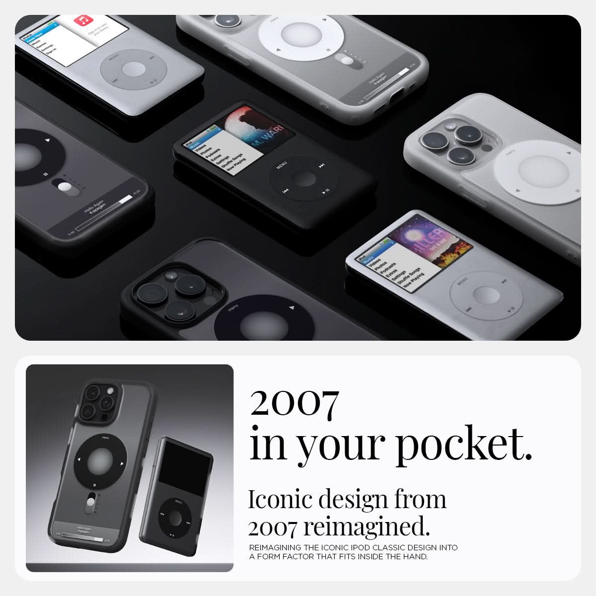 ACS08383 - iPhone 16 Pro Max Case Ultra Hybrid Classic (MagFit) in Classic Black 2007 in your pocket. Iconic design from 2007 reimagined.