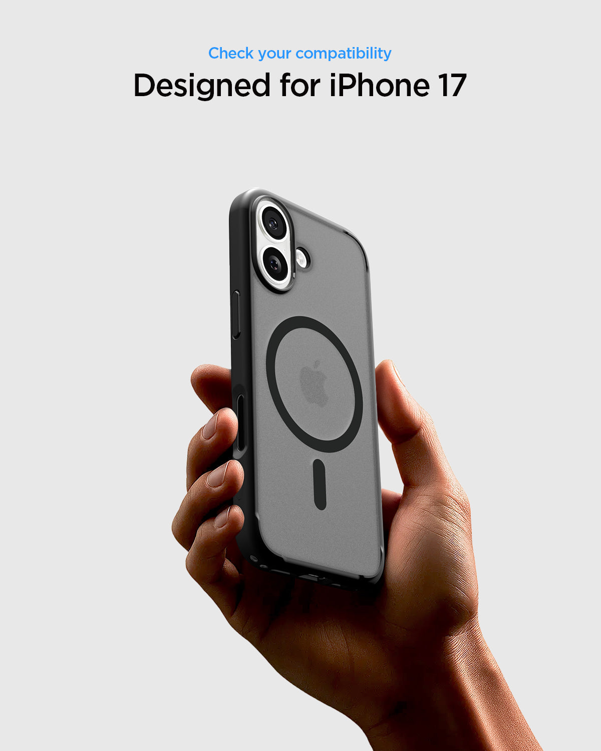 ACS10085 - iPhone 17 Ultra Hybrid (MagFit) in Frost Black showing check your compatibility