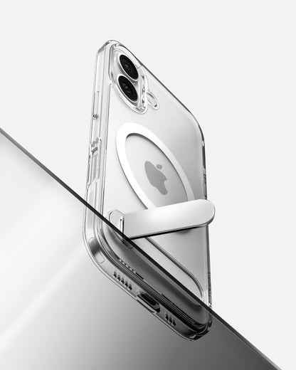 ACS09981 - iPhone 17 Case Ultra Hybrid S (MagFit) showing the device with kickstand extending out
