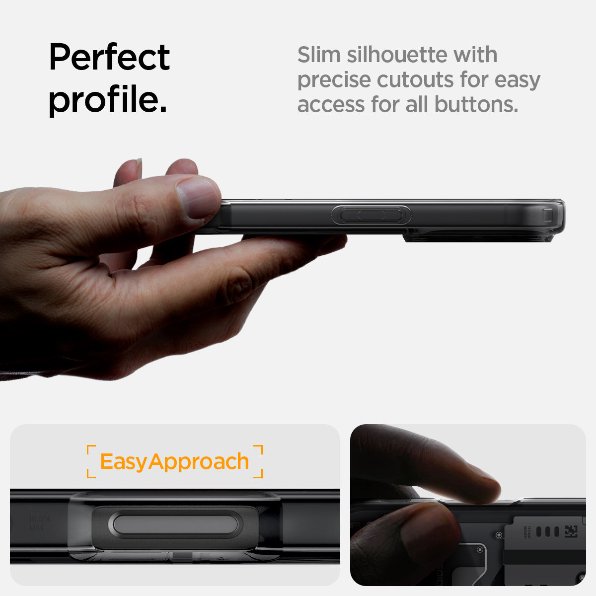 ACS08135 - iPhone 16 Pro Case Ultra Hybrid Zero One (MagFit) in Zero One perfect profile. slim silhouette with precise cutouts for easy access for all buttons. easy approach