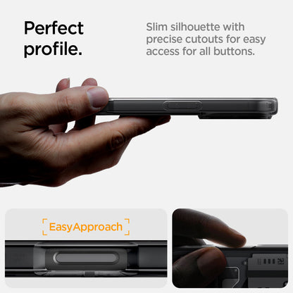 ACS08135 - iPhone 16 Pro Case Ultra Hybrid Zero One (MagFit) in Zero One perfect profile. slim silhouette with precise cutouts for easy access for all buttons. easy approach