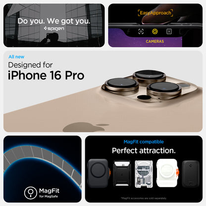 ACS08136 - iPhone 16 Pro Case Ultra Hybrid Zero One (MagFit) in Zero One White