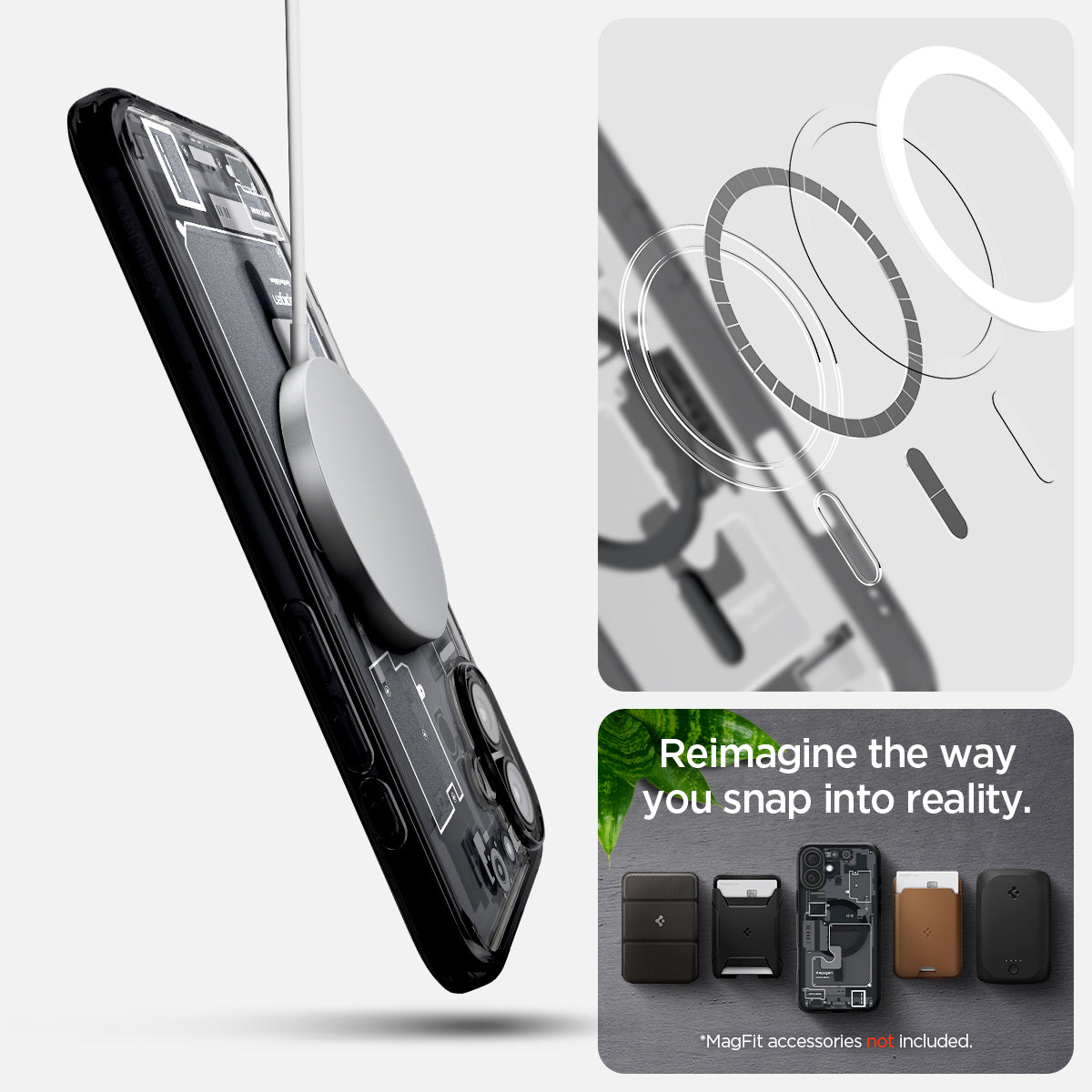 ACS08078 - iPhone 16 Plus Case Ultra Hybrid Zero One (MagFit) in Zero One magfit. reimagine the way you snap into reality. Magfit accessories not included.