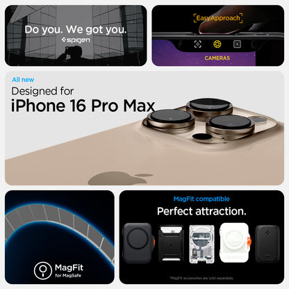 ACS08005 - iPhone 16 Pro Max Case Ultra Hybrid Zero One (MagFit) in Zero One White do you. we got you. easy approach. all new designed for iPhone 16 pro max. Magfit for magsafe. Magfit compatible. perfect attraction.