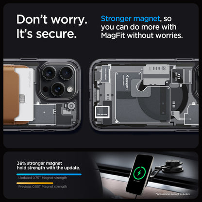ACS06721 - iPhone 15 Pro Case Ultra Hybrid Zero One don't worry. It's secure. stronger magnet, so you can do more with magfit without worries.