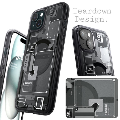 ACS06806 - iPhone 15 Case Ultra Hybrid Zero One teardown design.