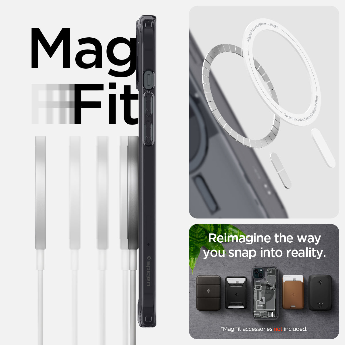 ACS06806 - iPhone 15 Case Ultra Hybrid Zero One magfit. reimagine the way you snap into reality.