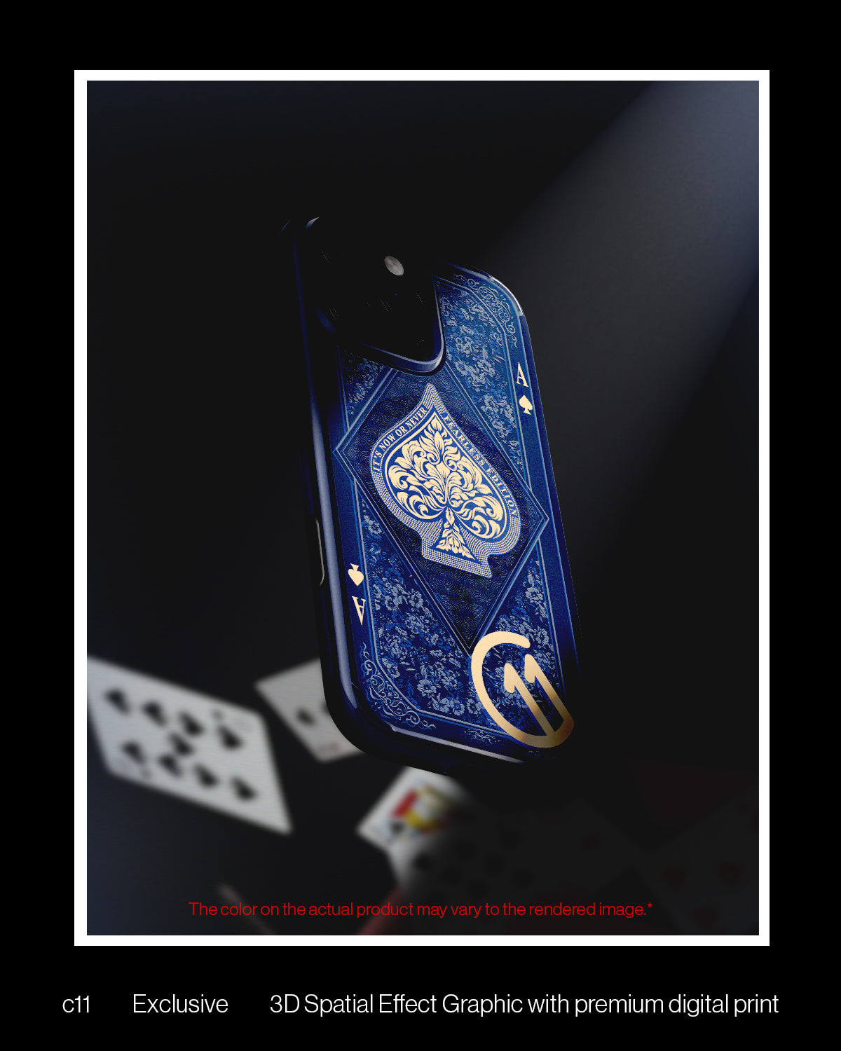 ACS09319 - iPhone 16 Pro Max Case c11 Series Fearless Edition (MagFit) in Fearless showing the exclusive, 3D spatial effect graphic with premium digital print