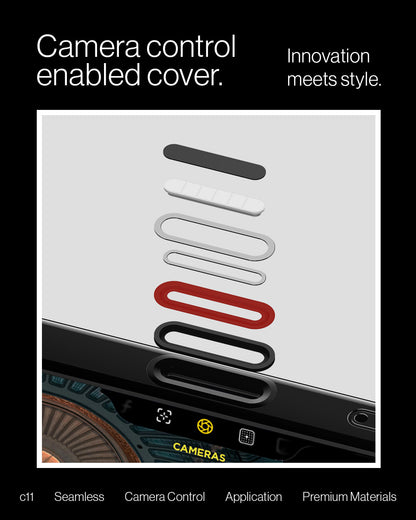 ACS09227 - iPhone 16 Pro Max Case c11 Series Magnolia Edition (MagFit + Camera Control) camera control enabled cover. innovation meets style. c11 seamless camera control application premium materials.