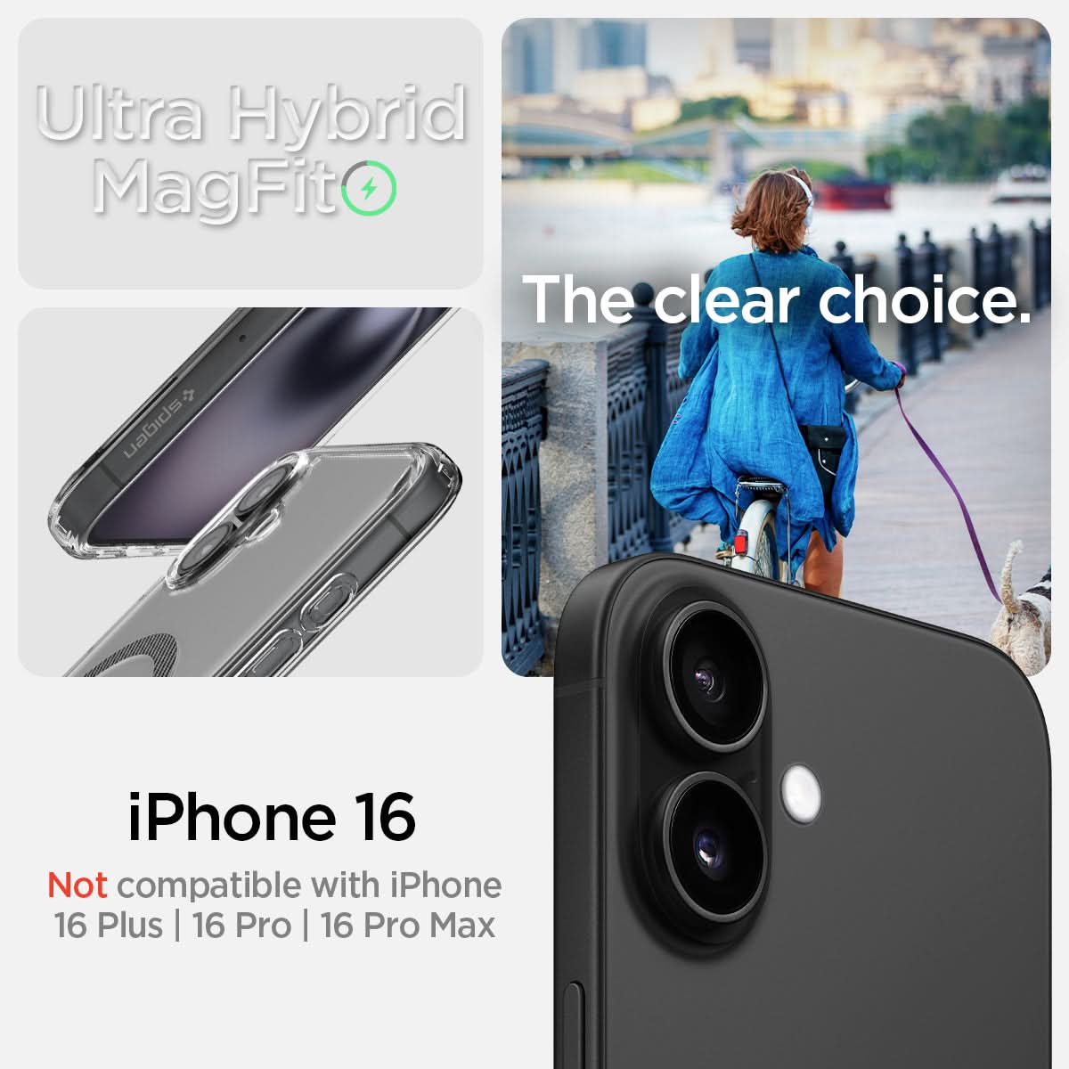 ACS08207 - iPhone 16 Case Ultra Hybrid (MagFit) in Carbon Fiber ultra hybrid magfit. the clear choice. iPhone 16 Plus. Not compatible with iPhone 16, 16pro, 16pro max.