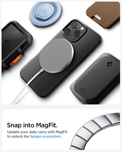 ACS07978 - iPhone 16 Pro Max Case Thin Fit (MagFit) in Black snap into magfit. update your daily carry with magfit to unlock the spigen ecosystem.
