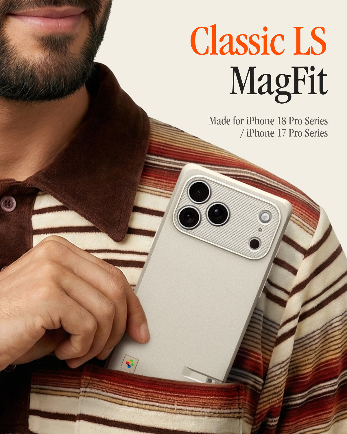 ACS10479 - iPhone 18 Pro / iPhone 17 Pro Classic LS MagFit case showing classic LS Mag Fit