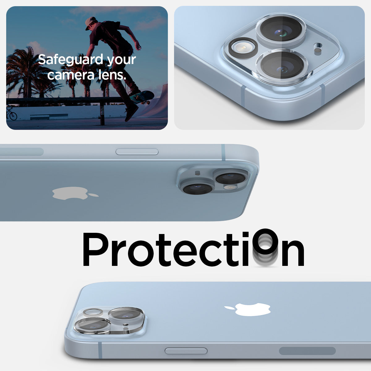 AGL05762 - iPhone 14 / 14 Plus Optik Lens Protector in crystal clear safeguard your camera lens. Protection.