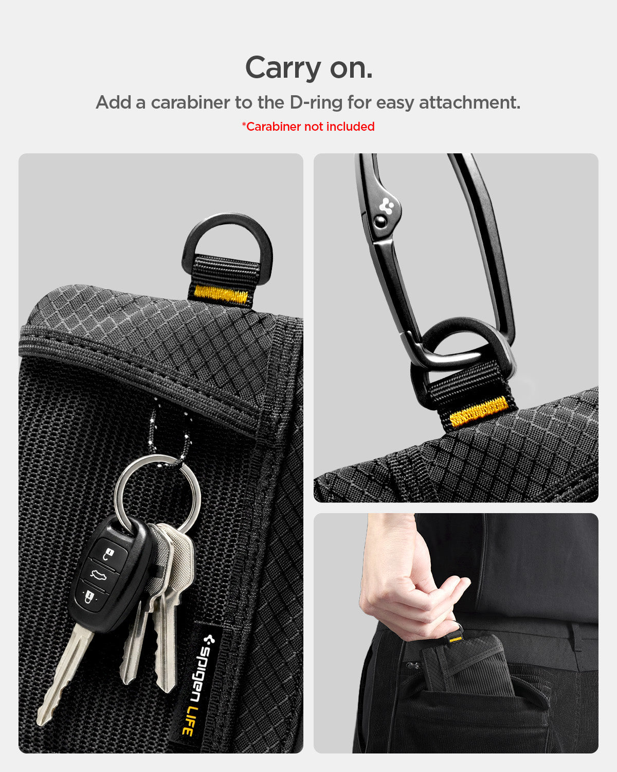 AFA11229 - Soft Card Holder | LF300 in Black showing carry on