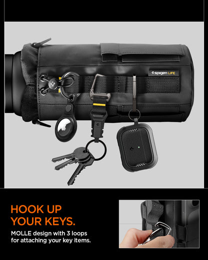 AFA09382 - Tumbler Holder Bag | LF500 showing hook up your keys. molle design with 3 loops for attaching your key items