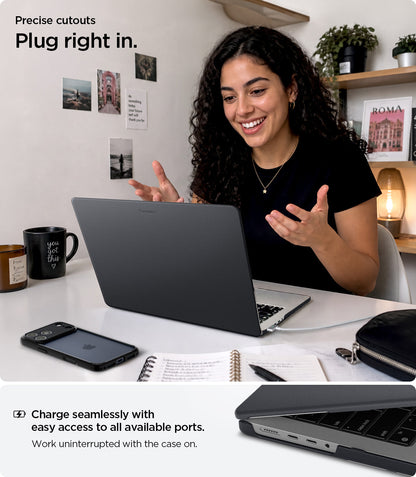 ACS11272 - MacBook Pro 14-inch Nano Pop Black Sesame showing precise cutouts for easy access to all available ports