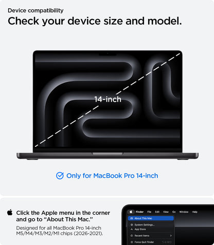 ACS10976 - MacBook Pro 14-inch in Heather Gray showing device compatibility