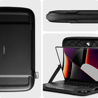 AFA04270 - Rugged Armor Pro Laptop Pouch 14" in Black showing the different angles