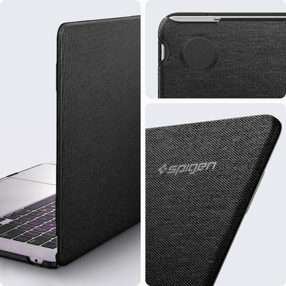 ACS06958 - MacBook Air 15-inch Case Urban Fit in Black showing the different angles
