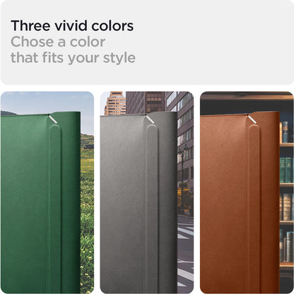 AFA06420 - MacBook Pro 16-inch Valentinus Laptop Pouch in JeJu Green showing three vivid colors. chose a color that fits your style
