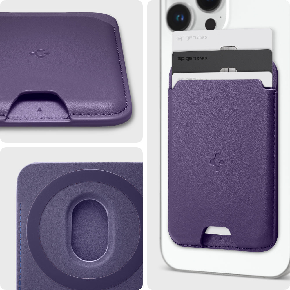 AFA06268 - MagSafe 3 Cards Holder Valentinus (MagFit) in purple showing different angles
